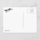 Tattoo Sugar Skull Save the Date Ankündigungspostkarte (Rückseite)