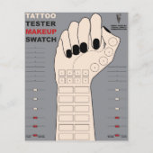 Tattoo Tester Makeup Swatch (Armfarbe anpassen) Flyer (Hinten)