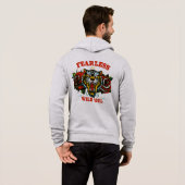 Tattoo tigre fearless wild soul slogan old school hoodie (Schwarz voll)