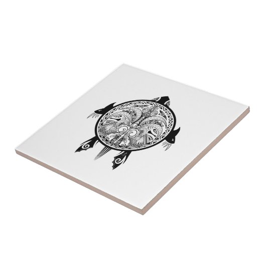 Tattoo Tribal Turtle Fliese (Seite)