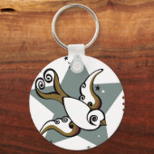 Tattoo Urban Swallow Bird Design Schlüsselanhänger (Vorderseite)