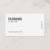 Tattoo Visitenkarte (Rückseite)