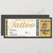 Tattoo Voucher Certificate Ticket Geschenkkarte Einladung (Vorne/Hinten)