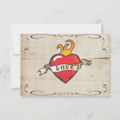 Tattoo Wedding RSVP Card (Rückseite)