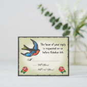 Tattoo Wedding RSVP Card (Stehend Vorderseite)