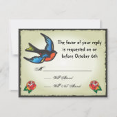 Tattoo Wedding RSVP Card Karte (Vorderseite)