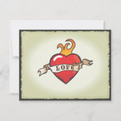 Tattoo Wedding RSVP Card Karte (Rückseite)