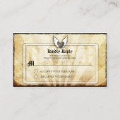 Tattoo Winged Heart RSVPCards Begleitkarte (Rückseite)