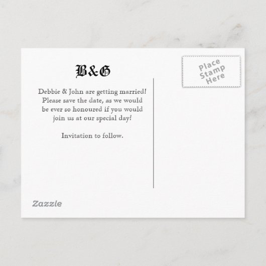 Tattoo Winged Heart Save the Date Postcard Ankündigungspostkarte (Rückseite)