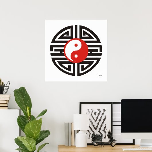 Tattoo Yin & Yang Poster (Heimbüro)