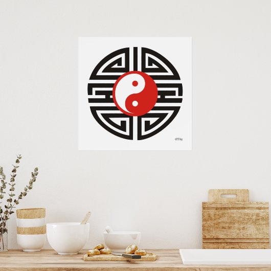 Tattoo Yin & Yang Poster (Küche)