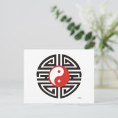 Tattoo Yin & Yang Postkarte (Stehend Vorderseite)