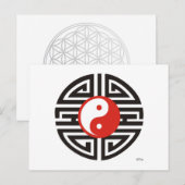Tattoo Yin & Yang Postkarte (Vorne/Hinten)