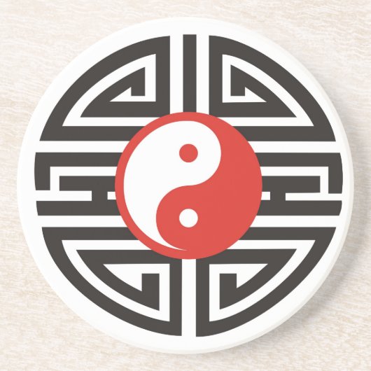 Tattoo Yin & Yang Untersetzer (Vorne)