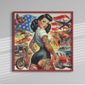 Tattooed American Button-up Poster