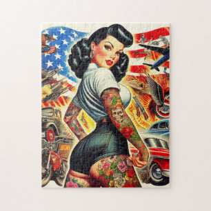 Tattooed American Button-up Puzzle