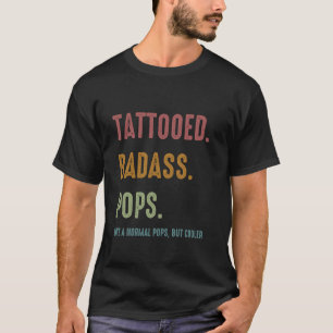 Tattooed Badass-Pop verkündet Vatertag Gegenwart T-Shirt