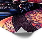 Tattooed Biker Girl Poster (Ecke)