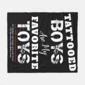 Tattooed Boys sind mein Lieblingsspielzeugschuh Fleecedecke (Vorderseite (Horizontal))