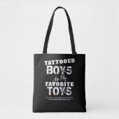 Tattooed Boys sind meine Lieblings-Spielzeug-Black Tasche (Vorderseite)