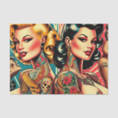 Tattooed Button-up Girls Seidenpapier (Vorderseite)