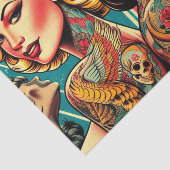 Tattooed Button-up Girls Seidenpapier (Ausschnitt)