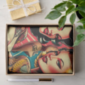 Tattooed Button-up Girls Seidenpapier (Geschenk)