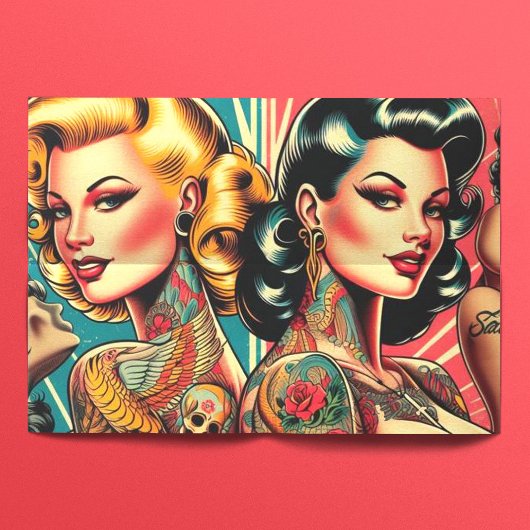 Tattooed Button-up Girls Seidenpapier