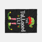 Tattooed Christmas Elf Matching Pajama X-mas Party Fleecedecke (Vorderseite (Horizontal))