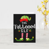 Tattooed Christmas Elf Matching Pajama X-mas Party Karte (Gelbe Blume)