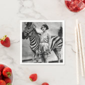 Tattooed Circus Lady und Zebra Napkins Serviette (Beispiel)