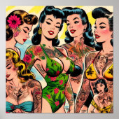 Tattooed Comic Girls Poster (Vorne)