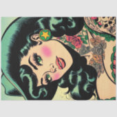 Tattooed Cowgirl Seidenpapier (Vorderseite)