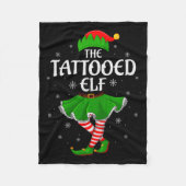 Tattooed Elf Christmas Family Girls Women Elf Squa Fleecedecke (Vorderseite)