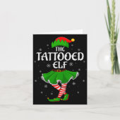 Tattooed Elf Christmas Family Girls Women Elf Squa Karte (Vorderseite)