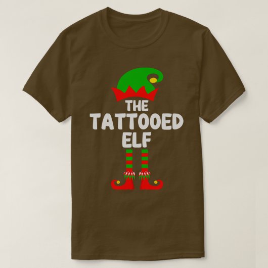 Tattooed Elf Matching Family Group Weihnachtsfeier T-Shirt (Design vorne)