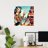 Tattooed Evil Girls Poster (Heimbüro)