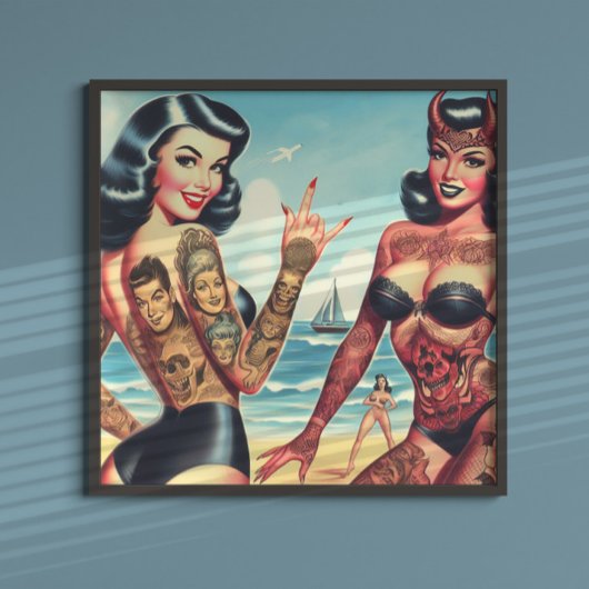 Tattooed Evil Girls Poster