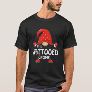 Tattooed Gnome Funny Christmas Matching Familie Pa T-Shirt