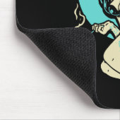 Tattooed Goth Button-up Girl Horror Ghost Moon Roc Mousepad (Ecke)