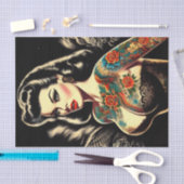 Tattooed Goth Button-up Seidenpapier (Handwerk)