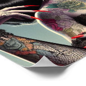 Tattooed Gothic Woman Poster (Ecke)