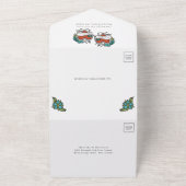 Tattooed Hearts, Tattoo Graphic Wedding All In One Einladung (Außenbereich)