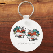 Tattooed Hearts, Tattoo Graphic Wedding Schlüsselanhänger (Vorderseite)