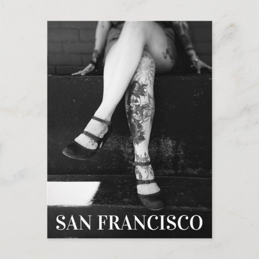 Tattooed Legs - San Francisco Kalifornien Postkarte (Vorderseite)