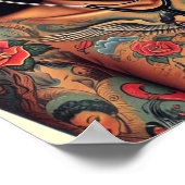 Tattooed Nurse Button-up Poster (Ecke)