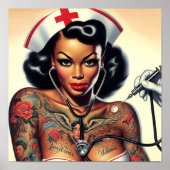 Tattooed Nurse Button-up Poster (Vorne)