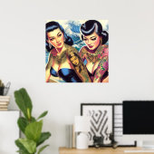 Tattooed Oriental Girls Poster (Heimbüro)
