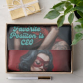 Tattooed Pinup CEO Decoupage | Fett und Empowermen Seidenpapier (Geschenk)