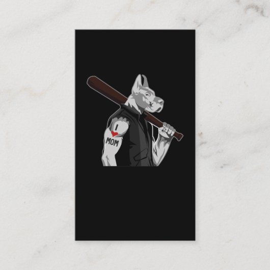 Tattooed Pitbull Vater Liebe Mama Visitenkarte (Vorderseite)